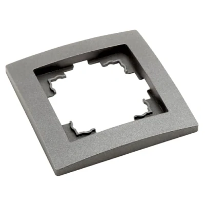 Imagen de MC POWER Flair marco para interruptores (1 enchufe, individual, color gris oscuro, antracita mate)