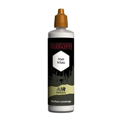 Imagen de The Army Painter Airbrush Matt White, botella cuentagotas de 100 ml, pintura acrílica, base aerógrafo para y pintura, miniaturas Wargaming, perfecto juegos mesa mesa…