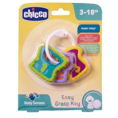 Imagen de Chicco Baby Senses Line Big &amp; Small Sonajero Llaves Fáciles de Agarrar, Multicolor, 250 ml (00005953000000)