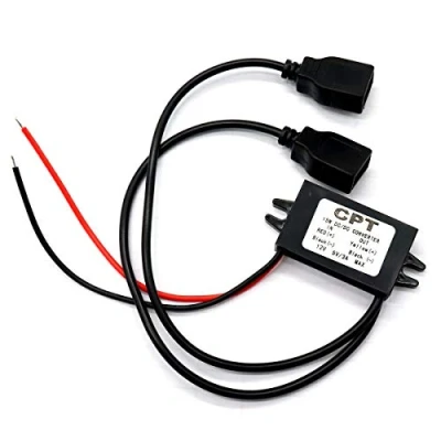 Imagen de CENPEK Convertidor de CC 12 V a 5 3 15 W Buck Módulo convertidor, regulador voltaje reducido CC, adaptador corriente salida para coche (interfaz USB doble)