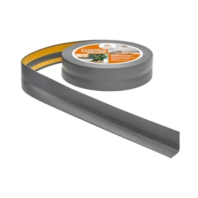Imagen de Rodapiés Flexible Autoadhesivo Rodapié Plegable para Cocina Baño Cinta de sellado Perfil PVC Estanco Decorativo 32 mm x 23 5 Metros Gris Oscuro