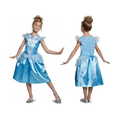 Imagen de Disney Oficial Clásico Disfraz Cenicienta Niña Disney, Vestido Niña, Princesa Carnaval Halloween Talla S