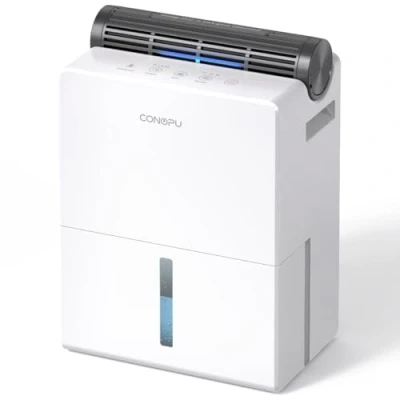 Imagen de CONOPU deshumidificador 2.7L, Silencioso 20m², Doble Contenedor Deshumidificante, Modo Secado, Sueño 30dB, Descongelación Inteligente, Temporizador de 24 Horas