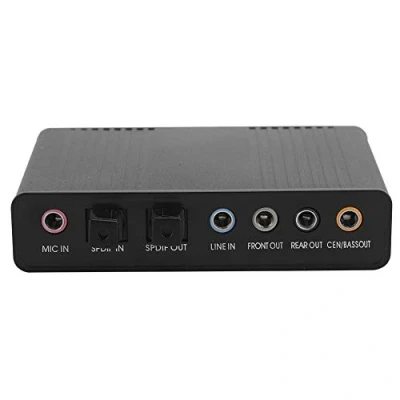 Imagen de USB 5.1 Adaptador de Audio para Tarjeta Sonido Externa Computadora,Tarjeta Externa,Adaptador Grabación Karaoke