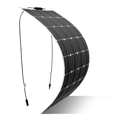 Imagen de Panel Solar 12V Flexible 100W Controlador carga Monocristalino Ultraligero Delgado Impermeable para RV Techo Caravana Barco (100W)