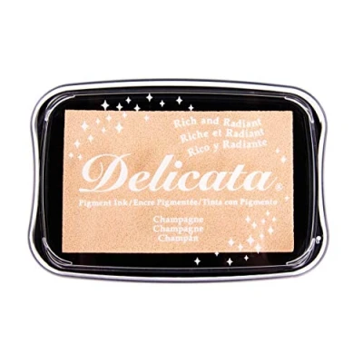 Imagen de Rayher Delicata Almohadilla tinta para sellos dorado Kashmir, 9,9x6,8x1,9 cm, manualidades, 29187617
