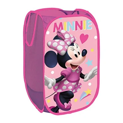 Imagen de ARDITEX Cesta Plegable Infantil Minnie Mouse, Organizador Rectangular con Asas para Almacenaje de Ropa y Guardar Juguetes, Flexible, Ligero Resistente 36 x 58 cm