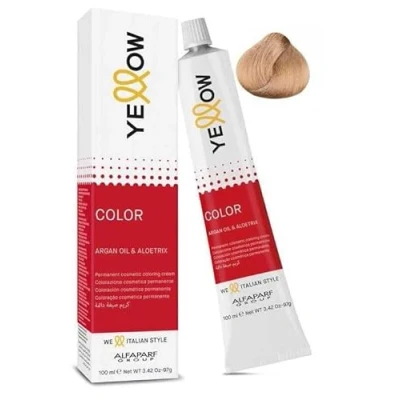 Imagen de Alfaparf Group Coloración cosmética permanente 8 rubio claro Yellow Color Argan Oil &amp; Aloetrix 100 ml