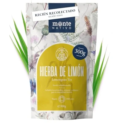 Imagen de Té de hierba limón Monte Nativo (300 g) 100% puro y natural sin aditivos Hojas como hierbas o regalo aromático frutas Lemongrass