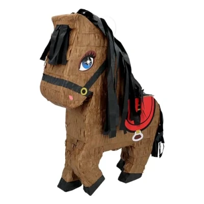 Imagen de Boland 30988 Piñata caballo, 45 x 33 8 cm, pony, decoración colgante, para cumpleaños, fiesta temática y carnaval