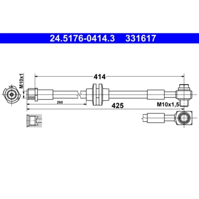 Imagen de ATE 24.5176 0414.3 Latiguillos de Freno 415 M10x1