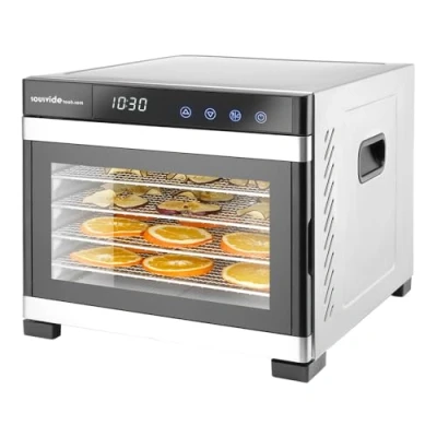 Imagen de Sous Vide Tools Deshidratador de Alimentos Hendi Acero Inoxidable 6 Bandejas, Panel Táctil con Control Temporizador y Termostato, Máquina Deshidratadora Comercial,