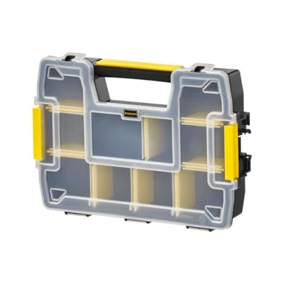 Imagen de STANLEY Organizador SortMaster Light, Compartimentos Modulables, Cierres de Seguridad, Almacenamiento Herramientas y Piezas Pequeñas, Apilable, Negro Transparente, STST1 70720