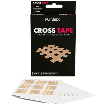 Imagen de Kintex Cross Tape, 3 colores, tamaños, o mixto, acupuntura, gatillo, punto de dolor, parche cuadriculado