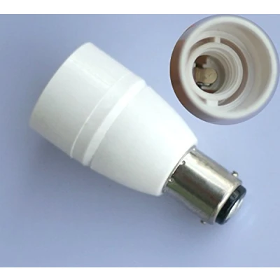 Imagen de 2 x B15/BA15D a E14 adaptador convertidor portalámparas Bombillas Lámpara plana
