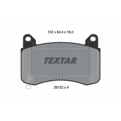 Imagen de TEXTAR 2615201 Juego de pastillas freno con avisador acústico desgaste accesorios TESLA: Model Y
