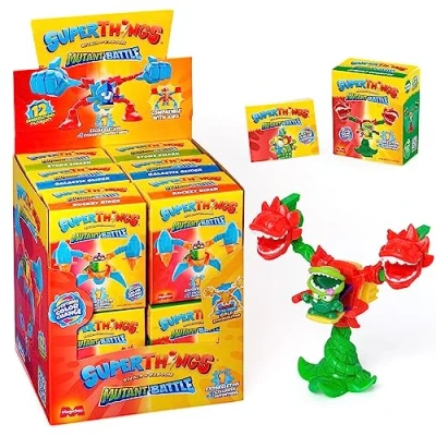 Imagen de SUPERTHINGS Serie Mutant Battle Colección Completa de 12 Exoskeletons. Cada Caja Contiene 1 Exoskeleton + SuperThing Checklist. Compatibles con Kids