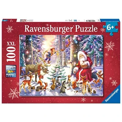 Imagen de Ravensburger Puzzle Navidad en el bosque 100 Pz XXL, para niños