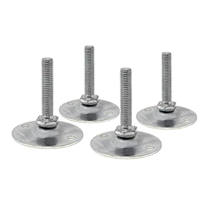 Imagen de Design61 4 tornillos de ajuste M8 x 50 mm con tornillo móvil, acero galvanizado, plato Ø 60
