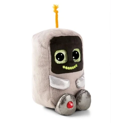 Imagen de NICI Peluche GLUBSCHIS robot R03 Bot 15cm colgante gris suave, lindo para abrazar y jugar, niños adultos, una excelente idea de regalo 61846