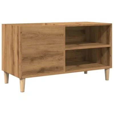Imagen de vidaXL Mueble Discos Madera de ingeniería Roble Artisan 84,5x38x48 cm, para Tocadiscos, Armario almacenaje Discos, Vinilo