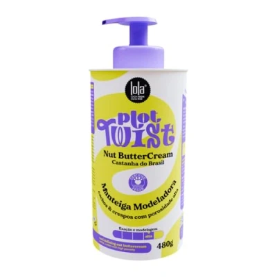 Imagen de Lola Cosmetics Manteca Modeladora Plot Twist Nut Butter Cream Definición y Control para Todo Tipo de Cabello Enriquecida con Nueces Fórmula Natural 480g Apto Método Curly
