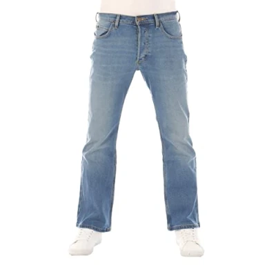Imagen de Lee Herren Jeans Bootcut Denver Hose Blau Jeanshose Männer Baumwolle Stretch Denim Blue w30 w31 w32 w33 w34 w36 w38 w40 w42 w44, Dark Westwater (Lss1sjnz3), 38W / 32L
