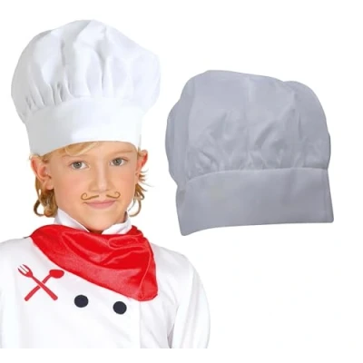 Imagen de Guirca Accesorios Gorro cocinero infantil tela, Color blanco, u (13010.0)