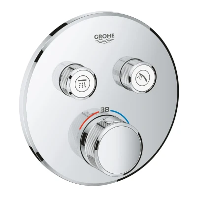 Imagen de Grohe Grohtherm Smartcontrol Termostato para Ducha con 2 Chorros Regulables, Cromo, Redondo (Ref.29119000)