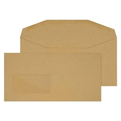 Imagen de Blake Everyday 114 x 229 mm, 80 gsm Cartera para envíos Engomado Ventana (2704), Manila Paquete de 500