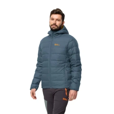 Imagen de Jack Wolfskin Sudadera con Capucha Ather Down M Chaqueta de plumón, Midnight Sky, S para Hombre