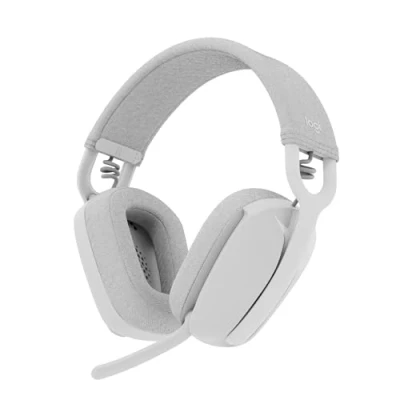 Imagen de Auriculares inalámbricos Logitech Zone Vibe 100, Bluetooth, Micrófono con supresión de ruido, 18hs autonomía, PC/Mac, Altavoces 40 mm, Blanco
