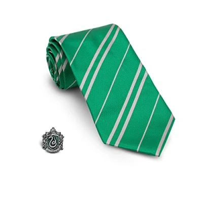 Imagen de Funidelia Corbata y pin Slytherin Harry Potter para hombre Hogwarts, Magos Accesorios adultos, accesorio disfraz Verde