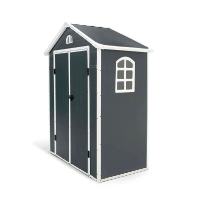 Imagen de Caseta jardín resina 188x102x225 cm (1,92m2) Arabela gris