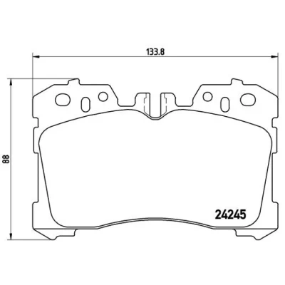 Imagen de BREMBO P 83 075 Juego de pastillas freno preparado para indicador desgaste sin accesorios LEXUS: LS IV