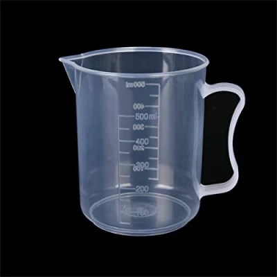 Imagen de Vasos medidores de plástico 500 ml, jarras medidoras transparentes reutilizables para mezclar resina, pintura, manchas epoxi