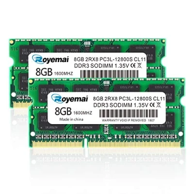 Imagen de DUOMEIQI PC3 12800S 16GB (8GB x 2) RAM DDR3L 1600MHz 1.35V 2Rx8 Dual Rank 204 Pin