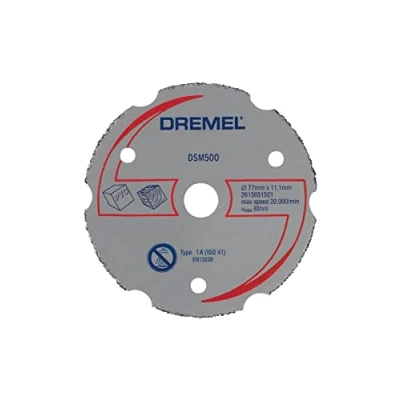 Imagen de Disco de corte Dremel DSM500 para la sierra compacta DSM20, hoja circular con 20 mm profundidad cortes rectos y inmersión