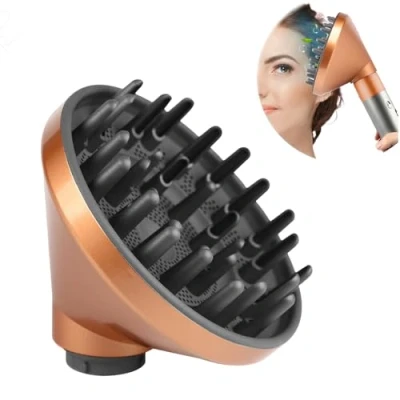 Imagen de Dxyue Accesorio difusor para Dyson Airwrap Styler HS01 HS05, convirtiendo tu peinador en un secador de pelo(Oro)