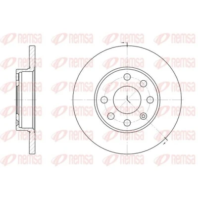 Imagen de REMSA 6059.00 Disco de freno Eje delantero 236, 236 12,5 6 macizo OPEL: Corsa C Hatchback, Astra F CC, B DAEWOO: Lanos Hatchback