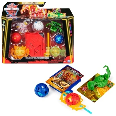 Imagen de BAKUGAN Battle 5 Pack, Special Attack Nillious, Mantid, Bruiser, Octogan, Trox, Figuras de acción giratorias Personalizables, Juguetes para niños y niñas a Partir 6 años