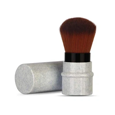 Imagen de Maquillaje Cepillo en polvo, Fundación, Corrector Rectángulo tapa con materiales reciclados y sostenibles Crueldad libre cerdas sintéticas Cepillos cosméticos de viaje(Blue)