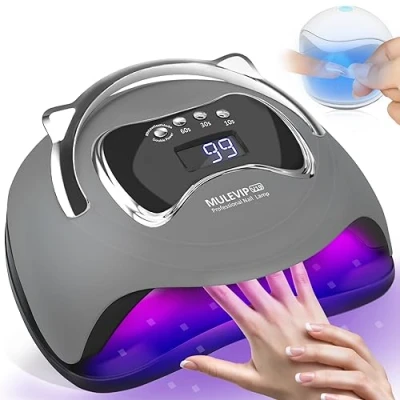 Imagen de MULEVIP Lampara LED Uñas 180W Semipermanentes,Lampara UV Profesional,Lampara de Uñas,Lampara Gel para Manicura con 4 Temporizadores