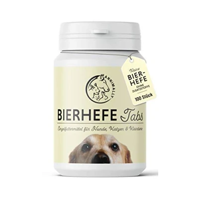 Imagen de Levadura de Cerveza Perro 100 Tabletas para un Pelaje Brillante y una Piel Vital 100% Pura Perros Reduce la Caída del Pelo por Deficiencia Nutrientes
