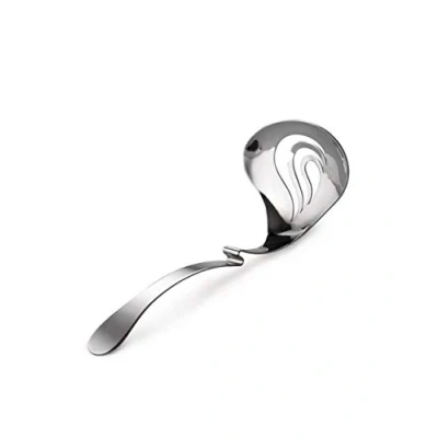 Imagen de Alessi Nunziatella ESI24 Cucharón Perforado de Diseño para Mozzarella, Acero Inoxidable 18/10, Plateado
