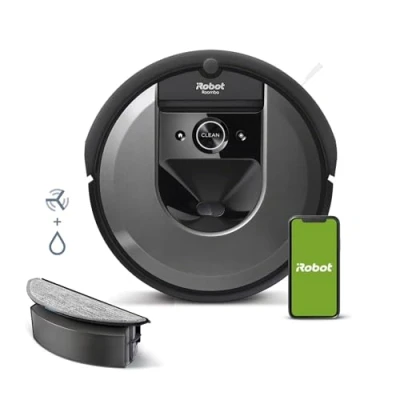Imagen de iRobot Roomba Combo i8 Robot Aspirador y Friegasuelos 2 en 1 Cepillos Goma antienredos Ideal Mascotas Mapeo avanzado selección Zonas Navegación Inteligente Recarga reanuda Control por Voz App.