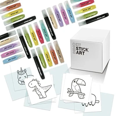 Imagen de Comansi Art Arte Sticker Demo Kit: CREA Tus propias Pegatinas 3D. Ideal para talleres, cumpleaños y Fiestas Infantiles, Multicolor (SA14000)