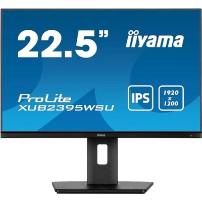 Imagen de iiyama XUB2395WSU B5 22,5&quot; Panel IPS, 1920x1200, 250cd/m², Altavoces, 15cm Regulable en Altura, Pivotante, VGA, HDMI, DisplayPort, 4ms