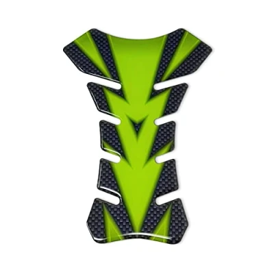 Imagen de Protector de depósito Tank Pad adhesivo 3D para Moto Colors Verde, 13 x 19 cm