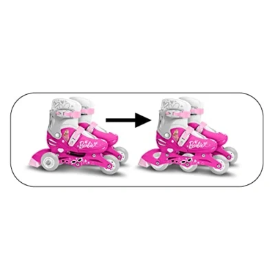 Imagen de Adjustable Two in One 3 Wheels Skate Barbie Size 27 30